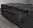 Комплект ящика   86х400 AXIS PRO боковины стеклянные антрацит