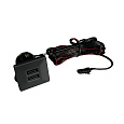 Зарядное USB устройство CHARGE-S, 2 USB кадратный черный, без блока питания