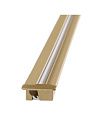 Профиль врезной 20*11*3000 Шампань, ком-т с матовый экраном