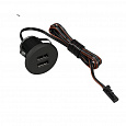 Зарядное USB устройство CHARGE-S, 2 USB круглый черный, без блока питания