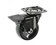 Опора колесная d-50 черная CALIBRO со стопором (нагр. 40 кг)