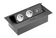 Блок врезной 2 розетки (Schucko) 2хUSB черный без провода