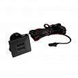 Зарядное USB устройство CHARGE-S, 2 USB кадратный черный, без блока питания